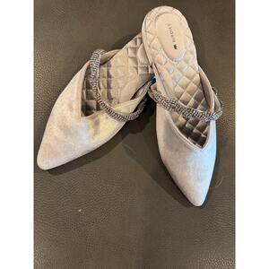 Brand New in Box Birdies The Swan Velvet Slip-ons - Snow Crystal - with bonus!